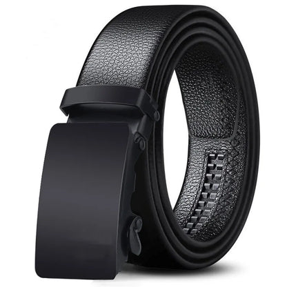 Men Belt Metal Luxury Brand Automatic Buckle Leather High Quality Belts for Men Business Work Casual Strap ZDP001A