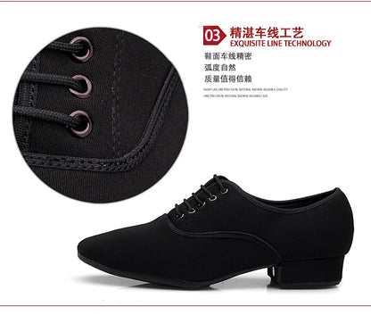 Men‘s Dance-Shoes Ballroom Latin Dance Shoes For Men Male Modern Jazz Tango Dancing Shoes Salsa Practise Shoe Black