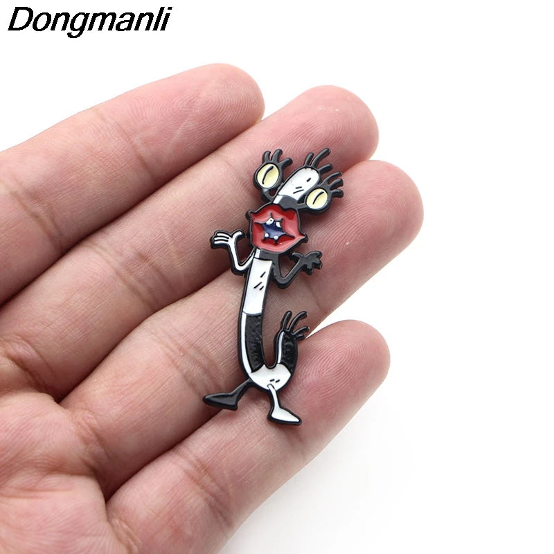 LT329 Monsters Cartoon Anime Enamel Pin Movie Brooches Bag Lapel Pin Cartoon Holiday Badge Jewelry Gift for Kids Friends