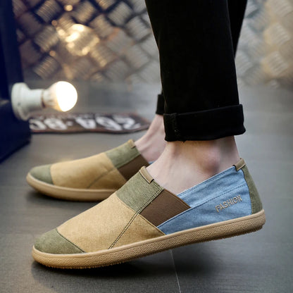 Men Causal Shoes Trend Slip On Loafers Men Linen Flat Canvas Man Shoes Summer New Espadrilles Men Casual Shoes Men's Sneakers