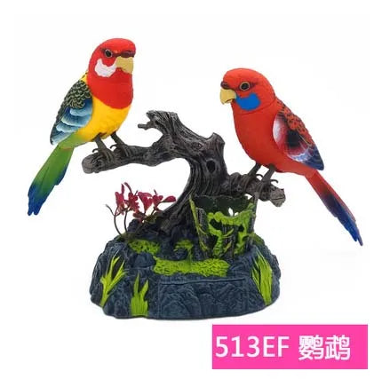 Sound And Voice Control Stimulation Induction Cage Bird Cage Sound Electric Bird Pet Toy Garden Display Children's Toy Gifts