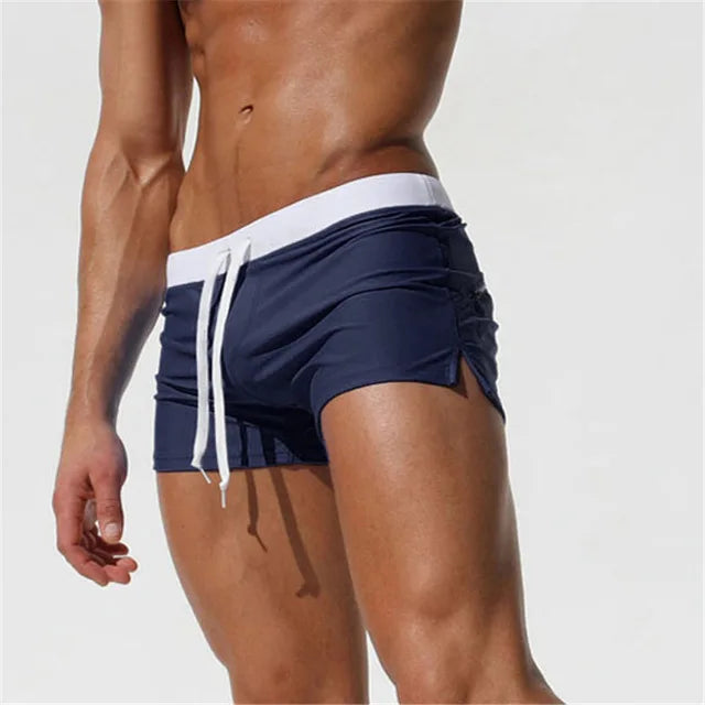 ALSOTO Summer Swimwear Men Breathable Men's Swimsuits Trunks Boxer Briefs Sunga SwimSuits Maillot De Bain Beach Shorts 2023 New