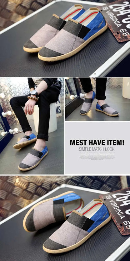 Men Causal Shoes Trend Slip On Loafers Men Linen Flat Canvas Man Shoes Summer New Espadrilles Men Casual Shoes Men's Sneakers