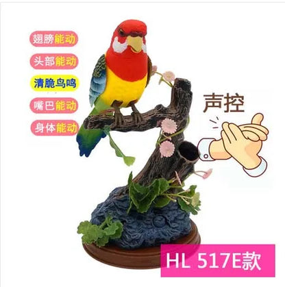 Sound And Voice Control Stimulation Induction Cage Bird Cage Sound Electric Bird Pet Toy Garden Display Children's Toy Gifts