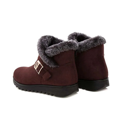 New 2023 women winter boots suede ankle snow boots Female warm fur plush insole comfortable botas mujer flat shoes woman WSH3144