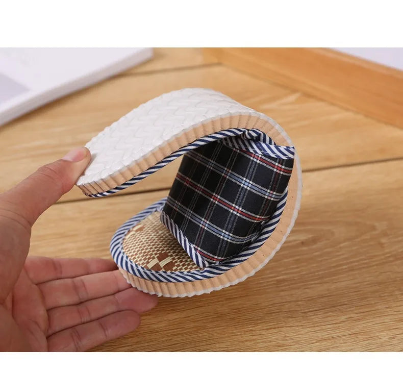 Spring Summer Linen Men Women Indoor Floor Slippers Unisex Simple Comfort House Home Slipper Plaid Shoes for Male Female