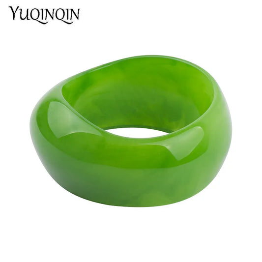 Classic Acrylic Cuff Fashion Bracelets Bangles for Women Wide Geometric Resin Bracelets Female Simple Charm Party New Jewelry