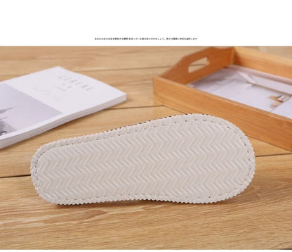 Spring Summer Linen Men Women Indoor Floor Slippers Unisex Simple Comfort House Home Slipper Plaid Shoes for Male Female