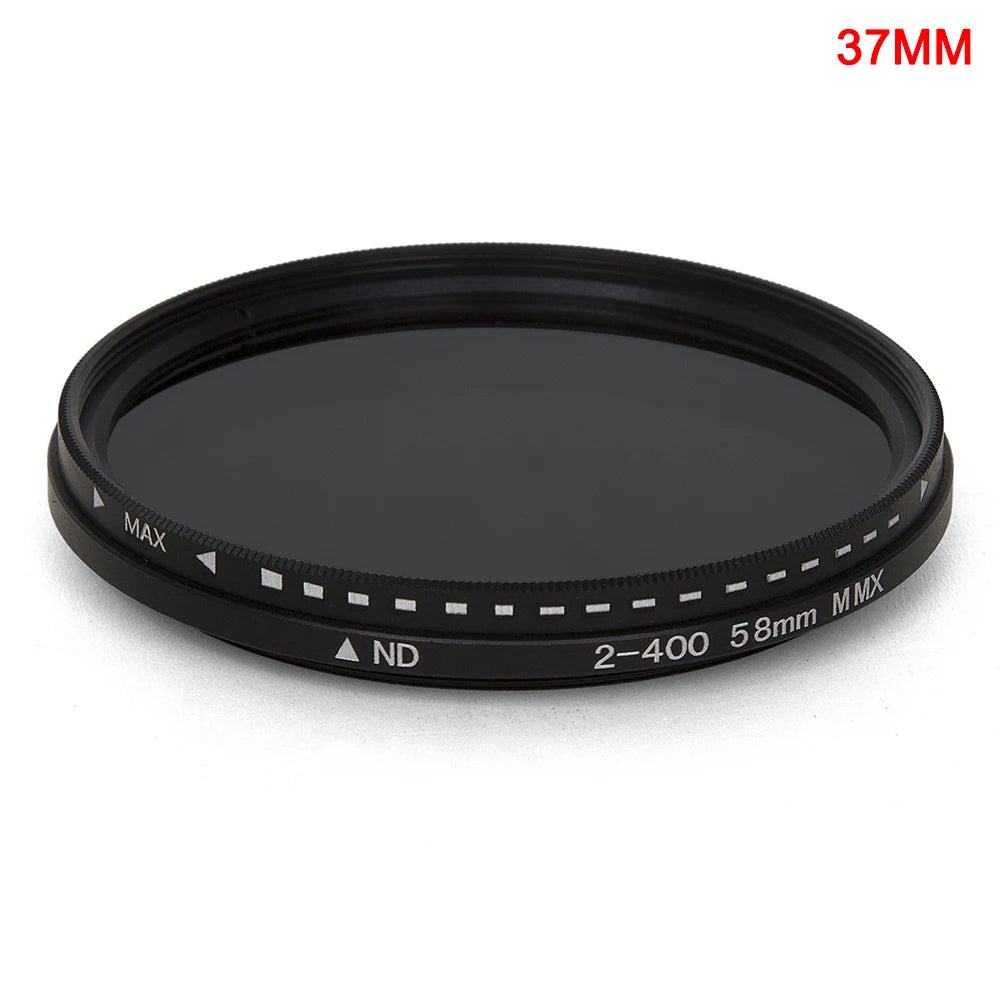 Einstellbarer Fader Variabler ND-Filter ND2 bis ND400 Neutraldichte für Kameraobjektivfiltro nd 37/43/46/49/52/55/58/62/67/72/77/82 mm