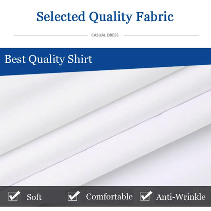 High Quality Non-ironing Men Dress Shirt Short Sleeve New Solid Male Clothing Fit Business Shirts White Blue Navy Black Red