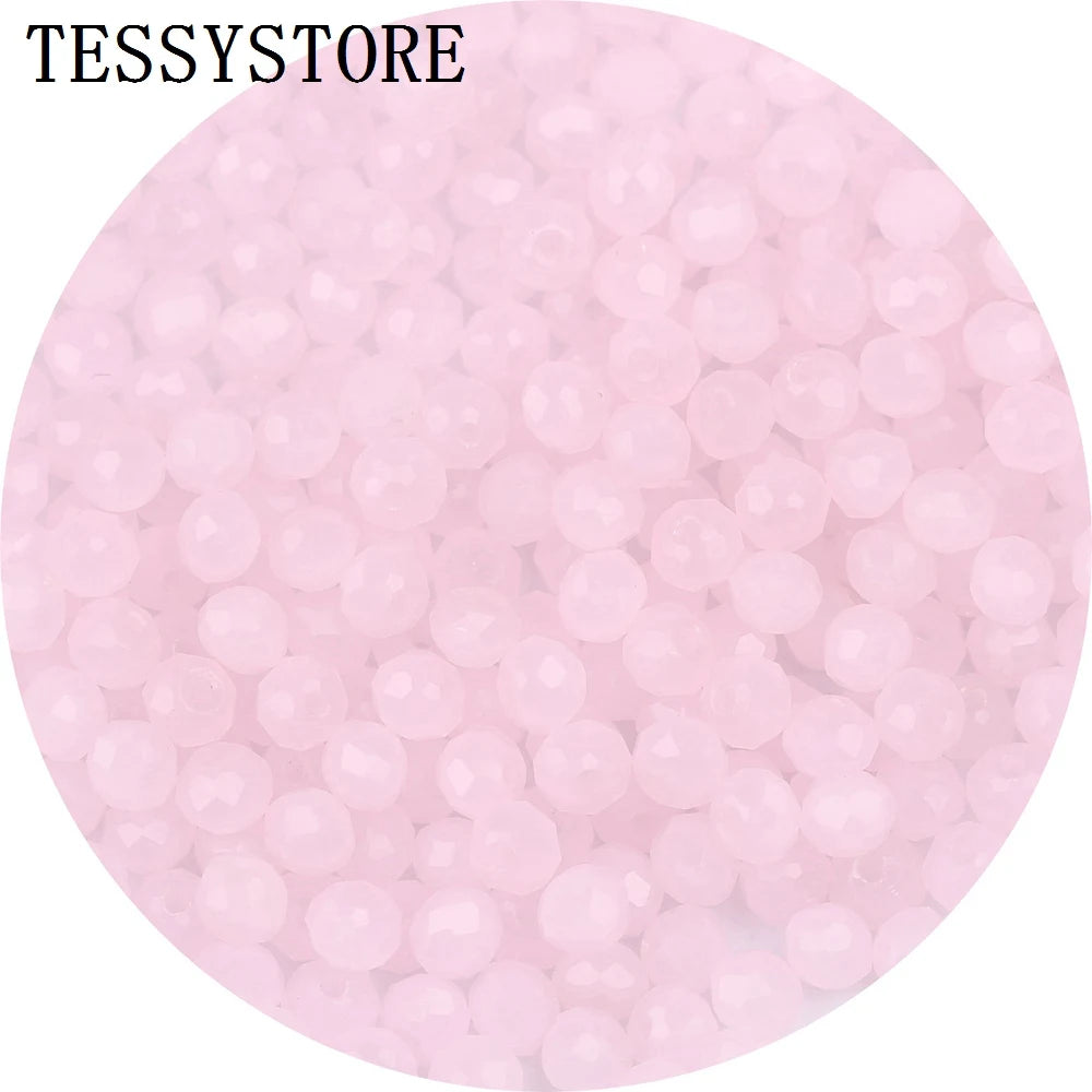 4mm/6mm Austria Faceted Crystal Beads High Quality Multicolor Loose Spacer Round Glass Beads For Jewelry Making Diy Accessories