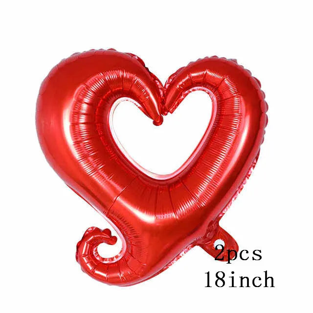 Love Heart Bear Foil Balloons Happy Birthday Valentine’s Day Party Decor Air Helium Globos Wedding Decorations Kids Toys Balloon