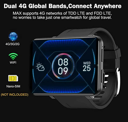 2024 DM100 4G LTE Smart Watch Android 7.1 3GB 32GB 5MP Camera IPS 2700mah Battery 2.86Touch Screen LEMFO LEMT Smartwatch vs S999