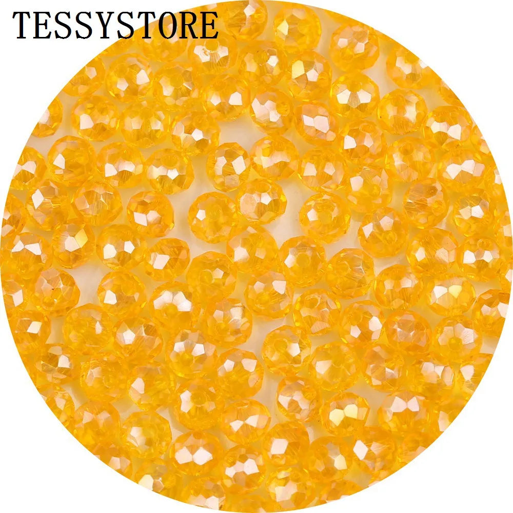 4mm/6mm Austria Faceted Crystal Beads High Quality Multicolor Loose Spacer Round Glass Beads For Jewelry Making Diy Accessories