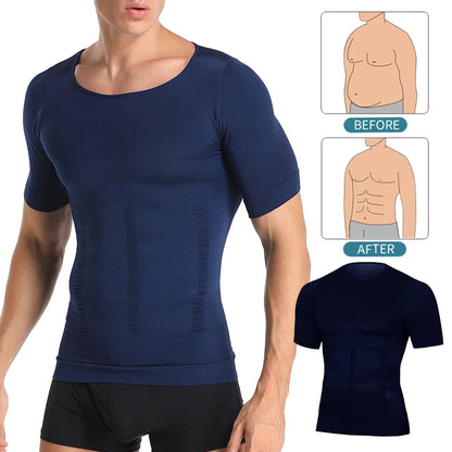 Men's Slimming Shaper Posture Vest Male Tummy Abdomen Corrector Compression Body Modeling Fat Burner Chest Tummy Shirt Corset