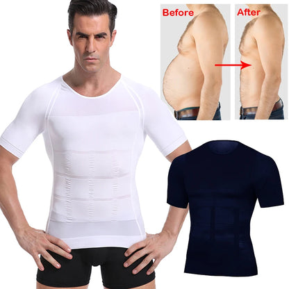 Men's Slimming Shaper Posture Vest Male Tummy Abdomen Corrector Compression Body Modeling Fat Burner Chest Tummy Shirt Corset