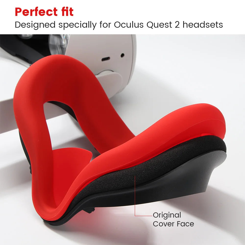 VR Silicone Mask Cover Face Pad Face Cushion Protective Eye Pad For Oculus Quest 2 VR Devices Accessories