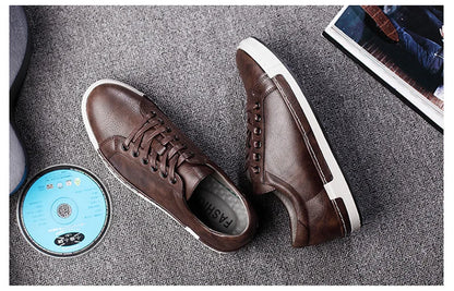 2024 Fashion Sneakers Mens Casual Shoes Flat Soft Brand Male Footwear Classic Black Brown Plus Size 45