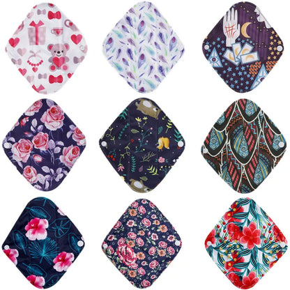 10Pcs Reusable Pads Bamboo Charcoal Pads Sanitary Pads Washable Panty Liner Mama Maternity Menstrual Cotton Pads