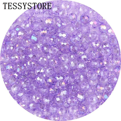 4mm/6mm Austria Faceted Crystal Beads High Quality Multicolor Loose Spacer Round Glass Beads For Jewelry Making Diy Accessories