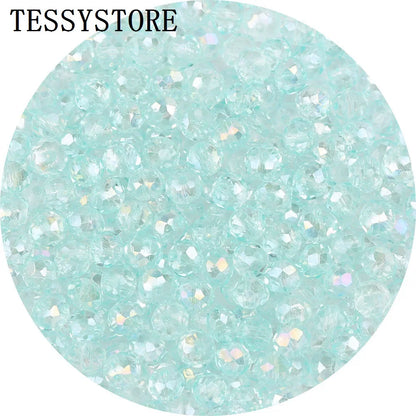 4mm/6mm Austria Faceted Crystal Beads High Quality Multicolor Loose Spacer Round Glass Beads For Jewelry Making Diy Accessories