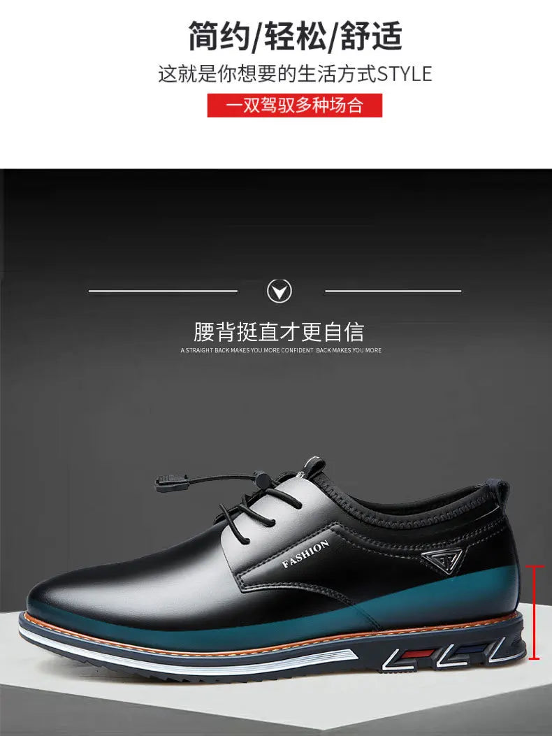 2021British Casual Single Shoes Leather Shoes Formal Shoes New Men Shoes Leather Cowhide Leather Shoes Men Comfortable Low-top