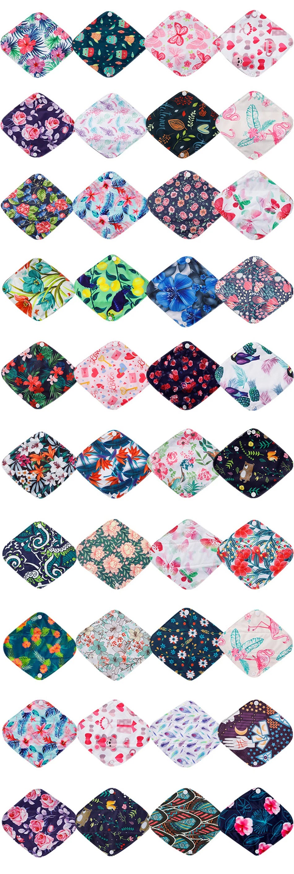 10Pcs Reusable Pads Bamboo Charcoal Pads Sanitary Pads Washable Panty Liner Mama Maternity Menstrual Cotton Pads