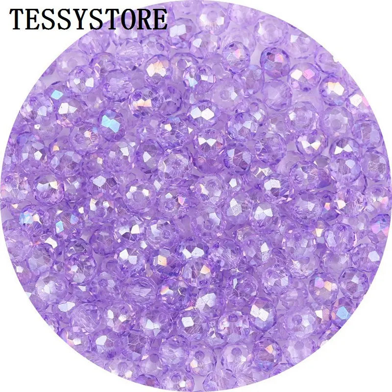 4mm/6mm Austria Faceted Crystal Beads High Quality Multicolor Loose Spacer Round Glass Beads For Jewelry Making Diy Accessories