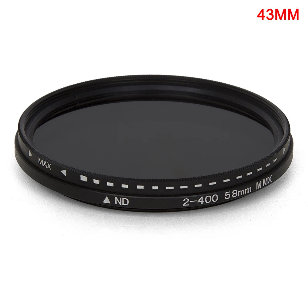 Einstellbarer Fader Variabler ND-Filter ND2 bis ND400 Neutraldichte für Kameraobjektivfiltro nd 37/43/46/49/52/55/58/62/67/72/77/82 mm