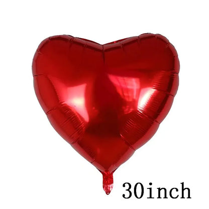 Love Heart Bear Foil Balloons Happy Birthday Valentine’s Day Party Decor Air Helium Globos Wedding Decorations Kids Toys Balloon