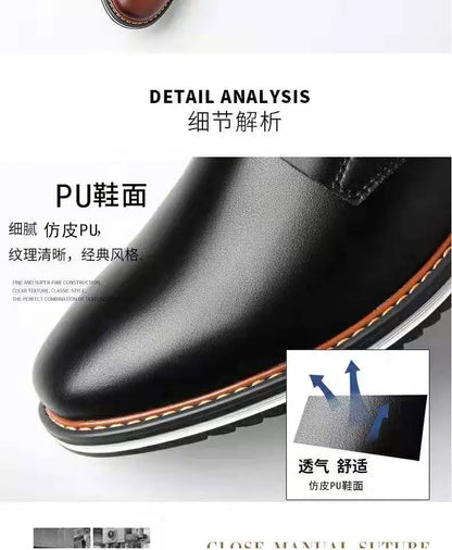 2021British Casual Single Shoes Leather Shoes Formal Shoes New Men Shoes Leather Cowhide Leather Shoes Men Comfortable Low-top