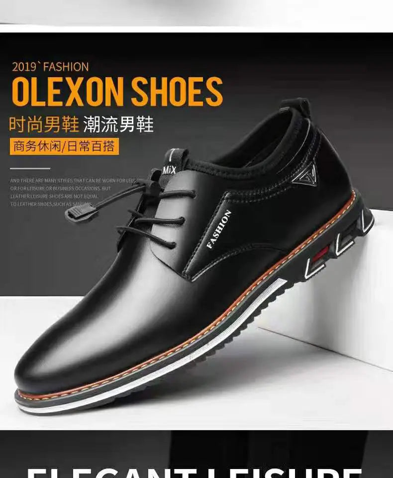 2021British Casual Single Shoes Leather Shoes Formal Shoes New Men Shoes Leather Cowhide Leather Shoes Men Comfortable Low-top