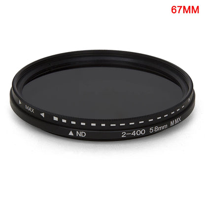 Adjustable Fader Variable ND Filter ND2 to ND400 Neutral Density for Camera Lens filtro nd 37/43/46/49/52/55/58/62/67/72/77/82mm