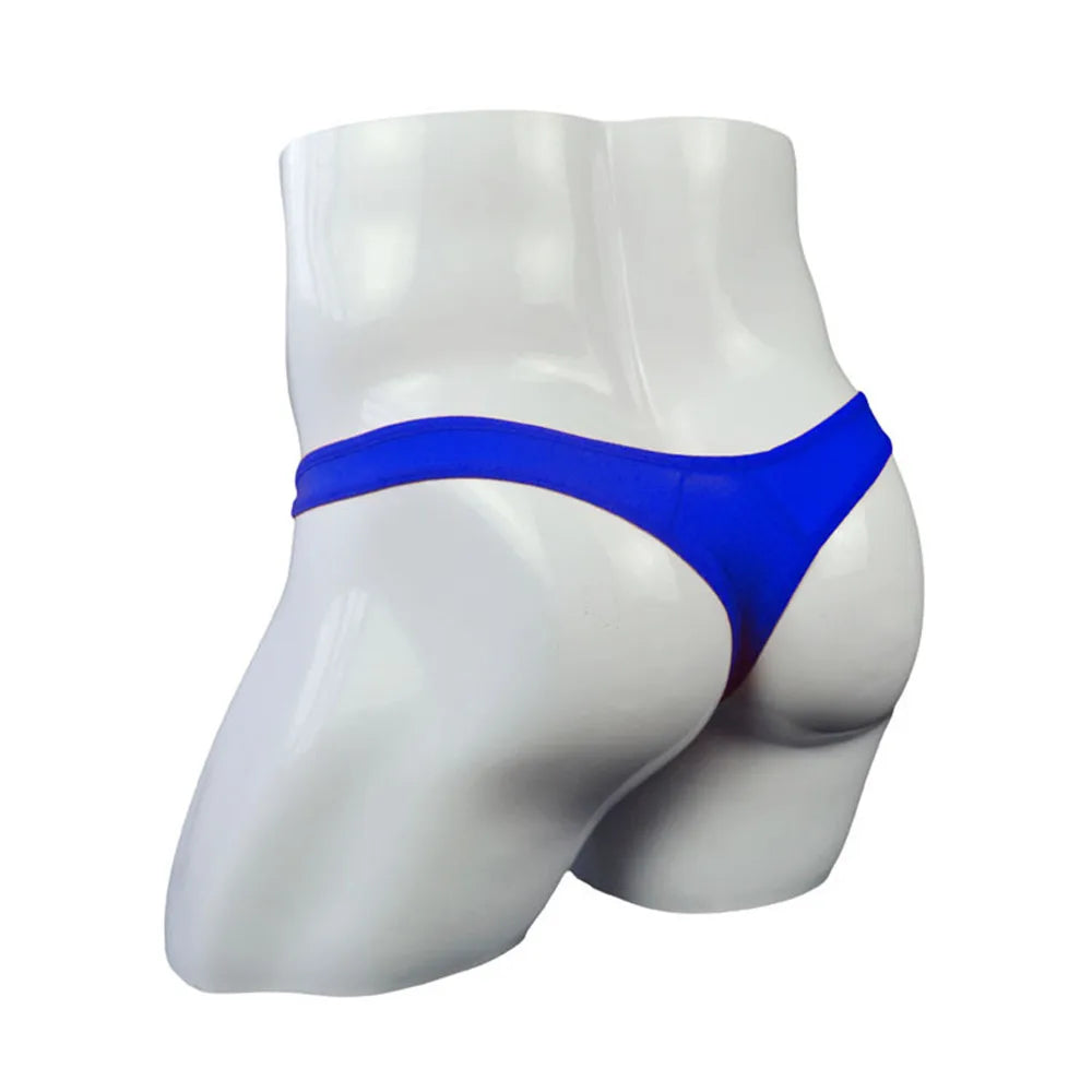 UNWE 2020 U Convex Mens Briefs Sexy Mini Men Thong Tanga Sexy Ice Silk U Convex Crotch Underpants Releasable Button