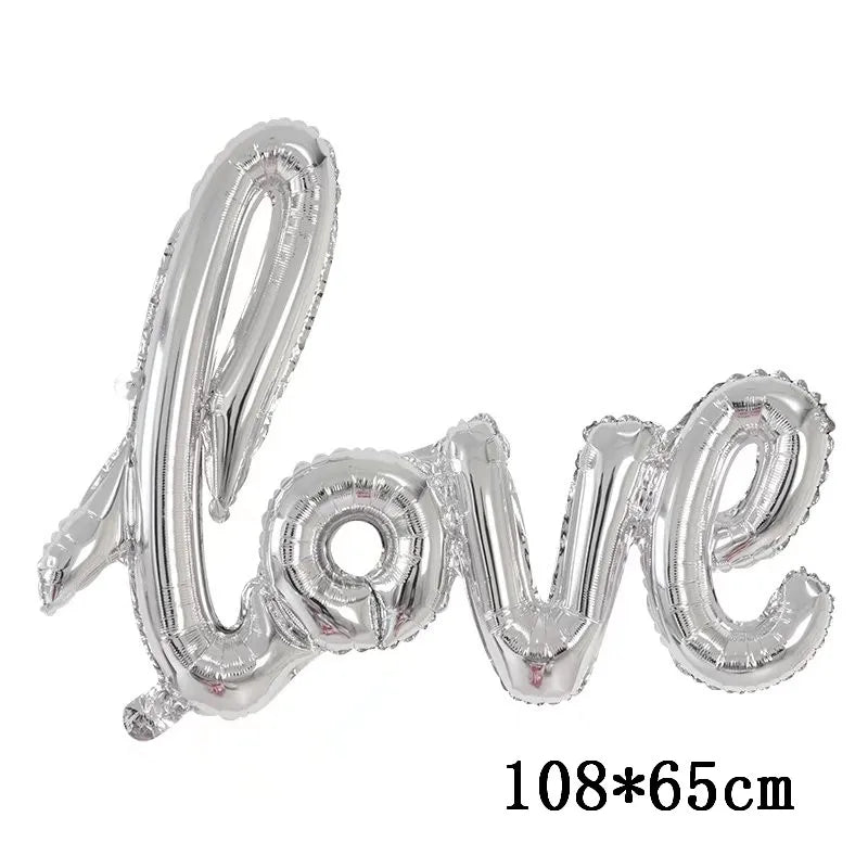 Love Heart Bear Foil Balloons Happy Birthday Valentine’s Day Party Decor Air Helium Globos Wedding Decorations Kids Toys Balloon