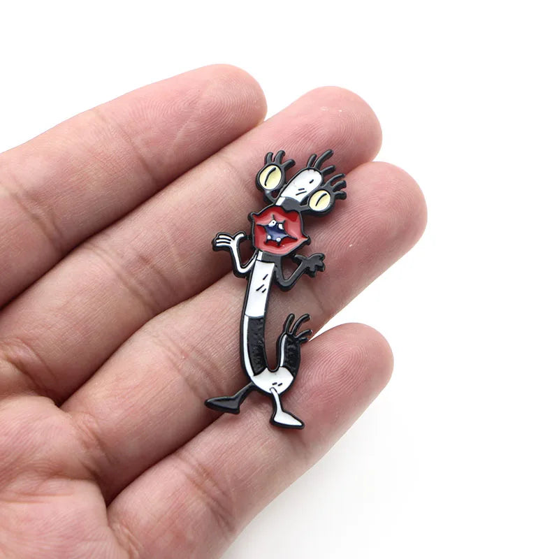 LT329 Monsters Cartoon Anime Enamel Pin Movie Brooches Bag Lapel Pin Cartoon Holiday Badge Jewelry Gift for Kids Friends