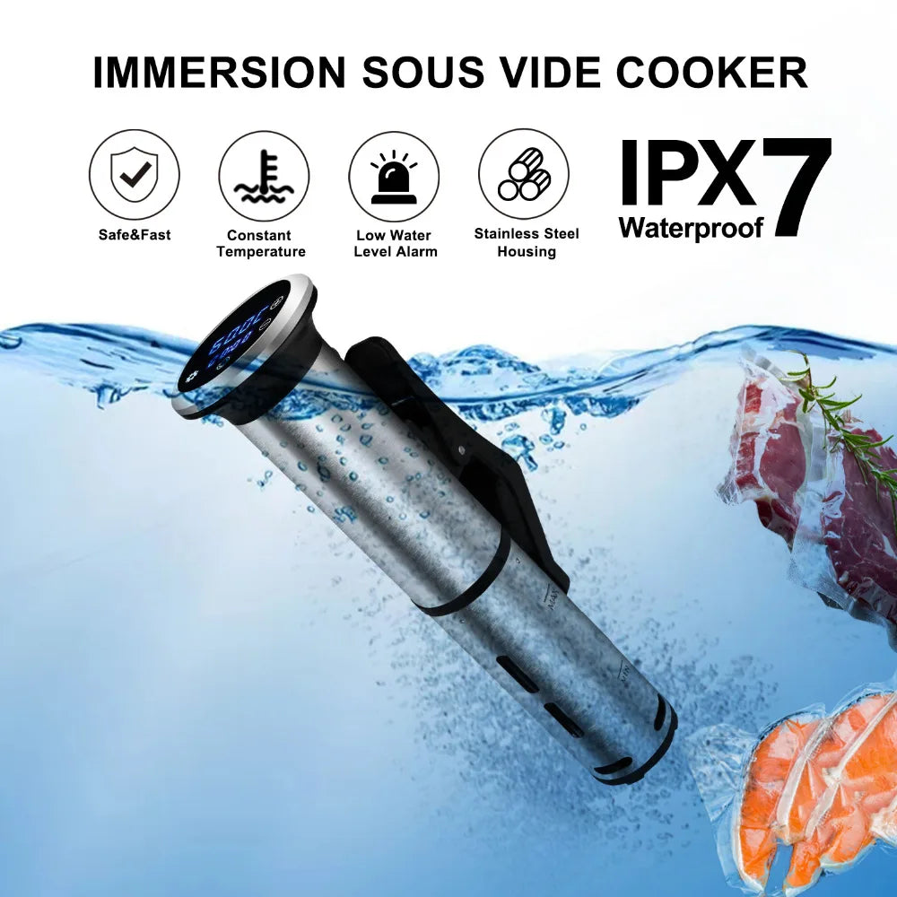 Biolomix 2nd Generation Stainless Steel Sous Vide Cooker IPX7 Waterproof Digital Accurate Immersion Circulator Machine