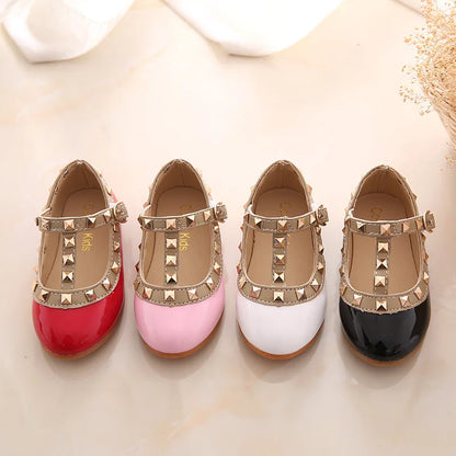 Newest Spring Autumn Baby Girls Fashion Patent Leather Big Bow Princess Mary Janes Party Shoes Solid Color Student Flats Shoes