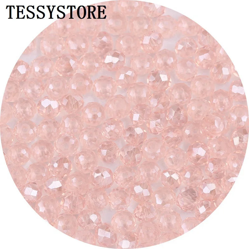 4mm/6mm Austria Faceted Crystal Beads High Quality Multicolor Loose Spacer Round Glass Beads For Jewelry Making Diy Accessories