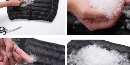 2024 Ultralight Sleeveless Puffer Vest Jacket Ultra Thin Warm Lightweight Down Jacket Waistcoat Winter Men Duck Down Vest Coats