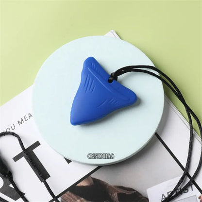 1 Pcs Sensory Chew Necklace Cartoon Chewy Kids Silicone Triangle Fangs Toys Silicone Teeth for Children with Autism Accessories