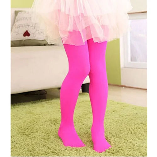 Children Girls Tights for Kids 1 to 15Y Classic Ballet Dance Pantyhose Baby Velvet Candy Color Spring Summer Student Stockings