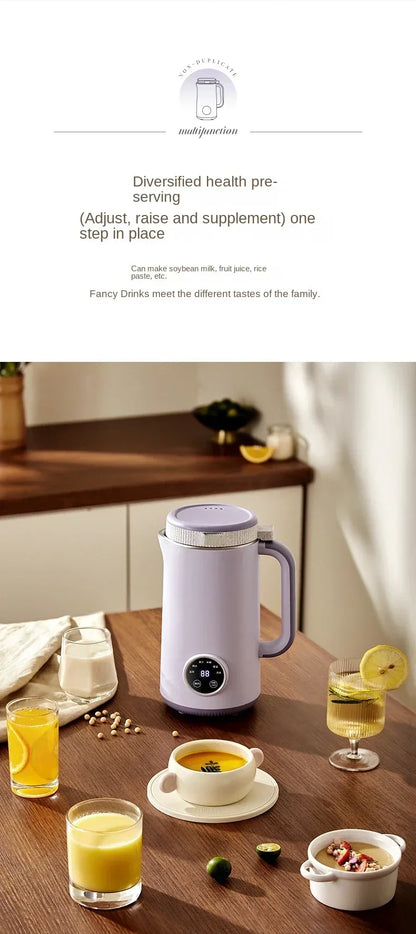 220V 1200ML Mini Soybean Milk Machine Automatic Heating Food Blender Intelligent Home-Use Wall Breaking Rice Paste Mixer