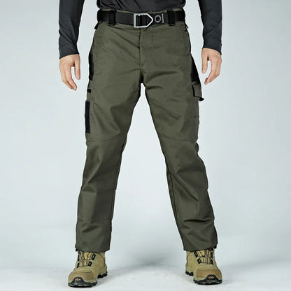 New Waterproof Casual Pants Men City Tactical Trousers Cargo Multi-Pocket Wear-Resistant Outdoor Hiking Training Male Overalls