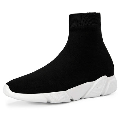 Fashion Black Men’s Sock Shoes Knit Breathable Unisex Socks Sneakers For Men Large Size 47 Lightweight Slip-On Casual Shoes Men