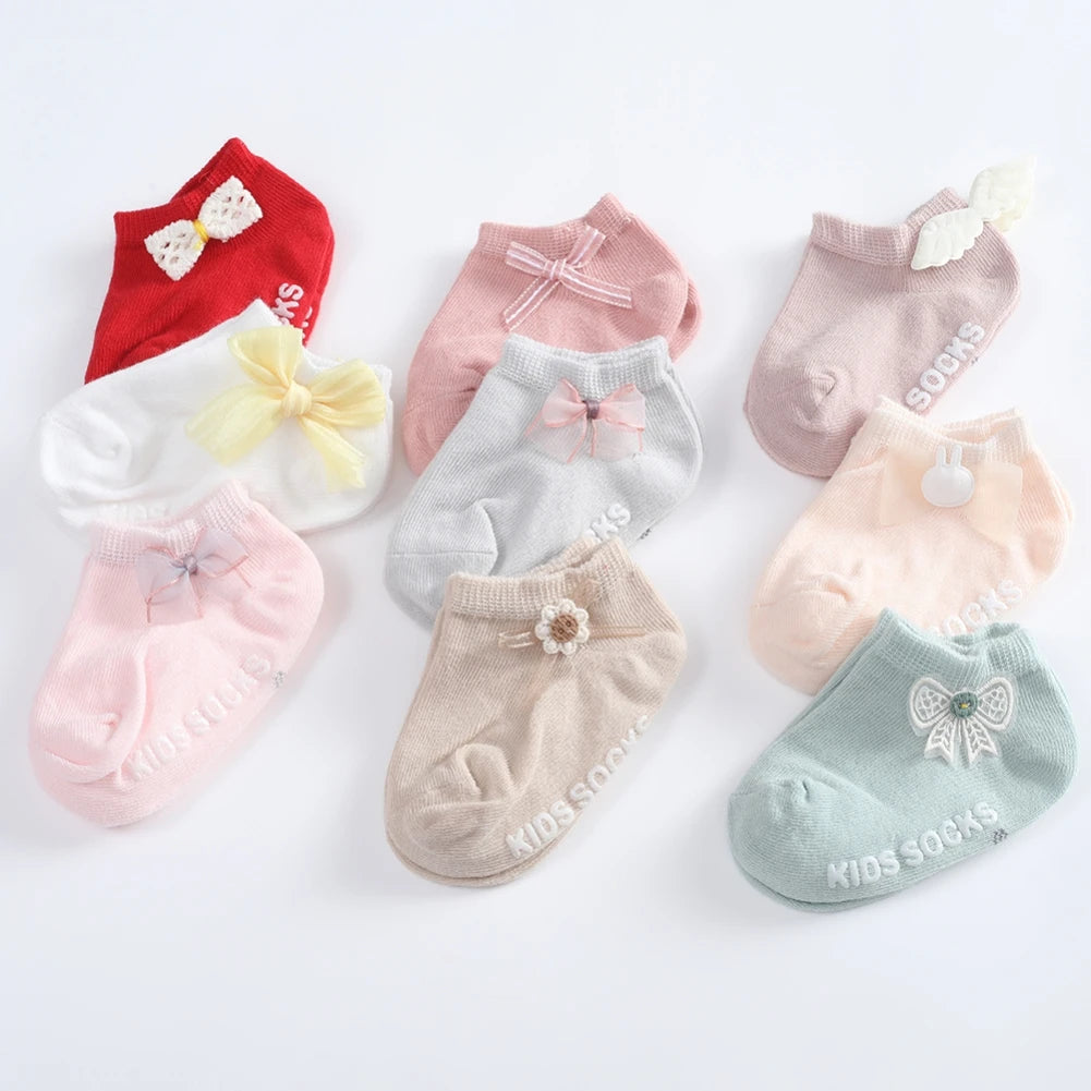 3 Pairs Newborn Socks Spring Summer Baby Boys Girls Cotton Solid Breathable Infant Girl Soft Cute Socks Kids Socks