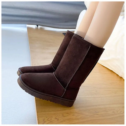 winter snow boots women anti slip Casual Woman Shoe Winter Boots Female Warm Plush Mid-calf Boots Long Botas Mujer