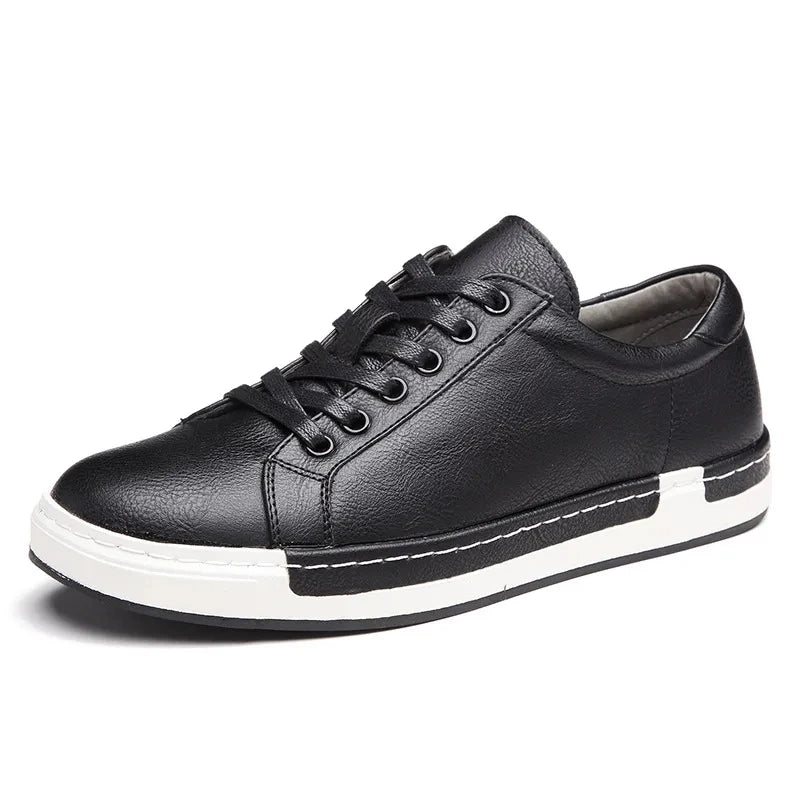 2024 Fashion Sneakers Mens Casual Shoes Flat Soft Brand Male Footwear Classic Black Brown Plus Size 45