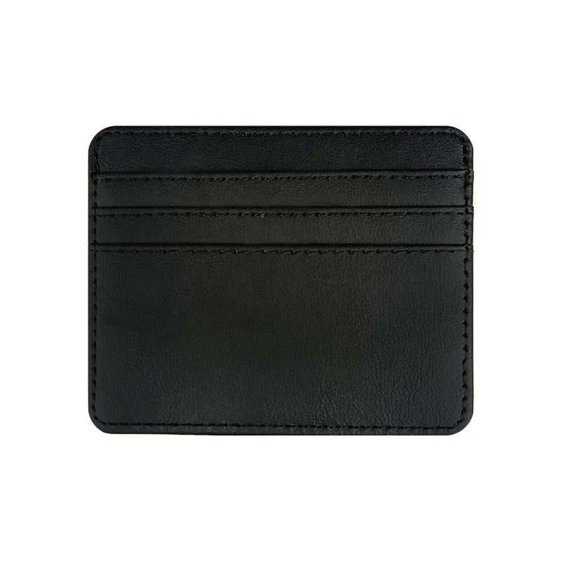 1PCS Man Purses Ultra Thin Mini Business Bank Credit Card Holder Wallet Simple Black Women Small Coin Cards Cover Pouch Case Bag