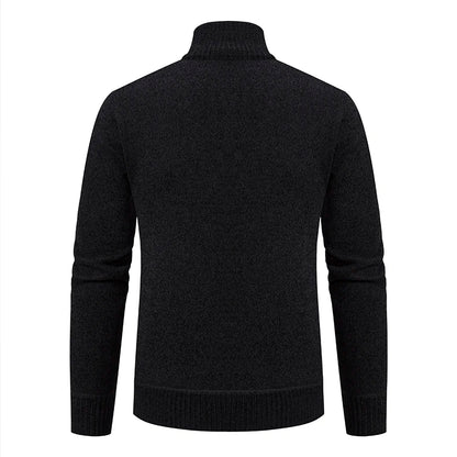 2023 Knitwear Spring and Autumn Men's Stand-up Collar Thick Warm Cardigan Sweater Winter Loose Casual Coat